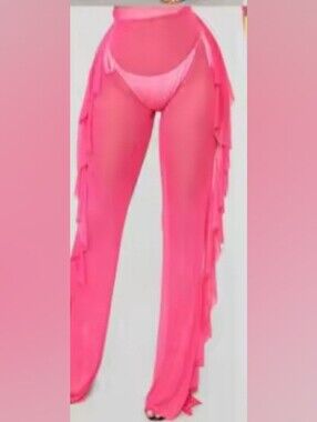Fashion Nova Fuchsia Sheer Cover-Up